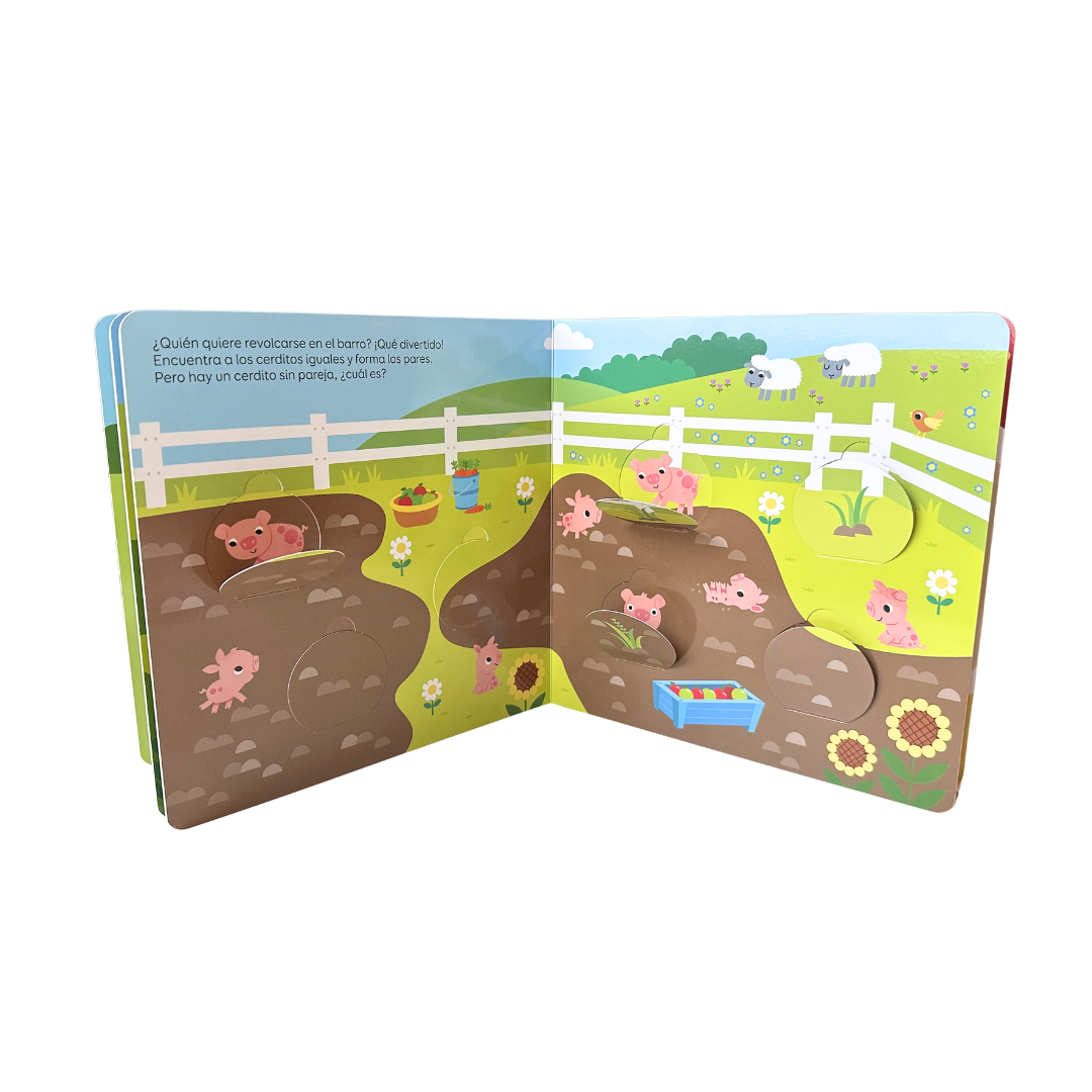 Descubro los pares en la granja (Cartoné con solapas)
