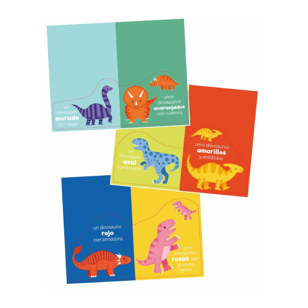 Pasos ¡de dinosaurios de colores! (Cartoné)