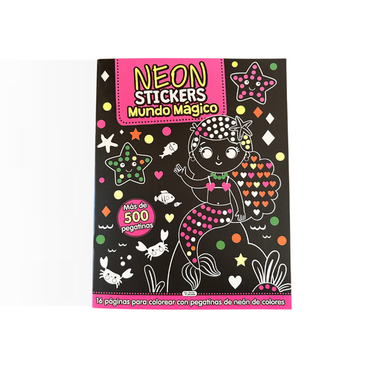 Neon stickers. Mundo mágico.